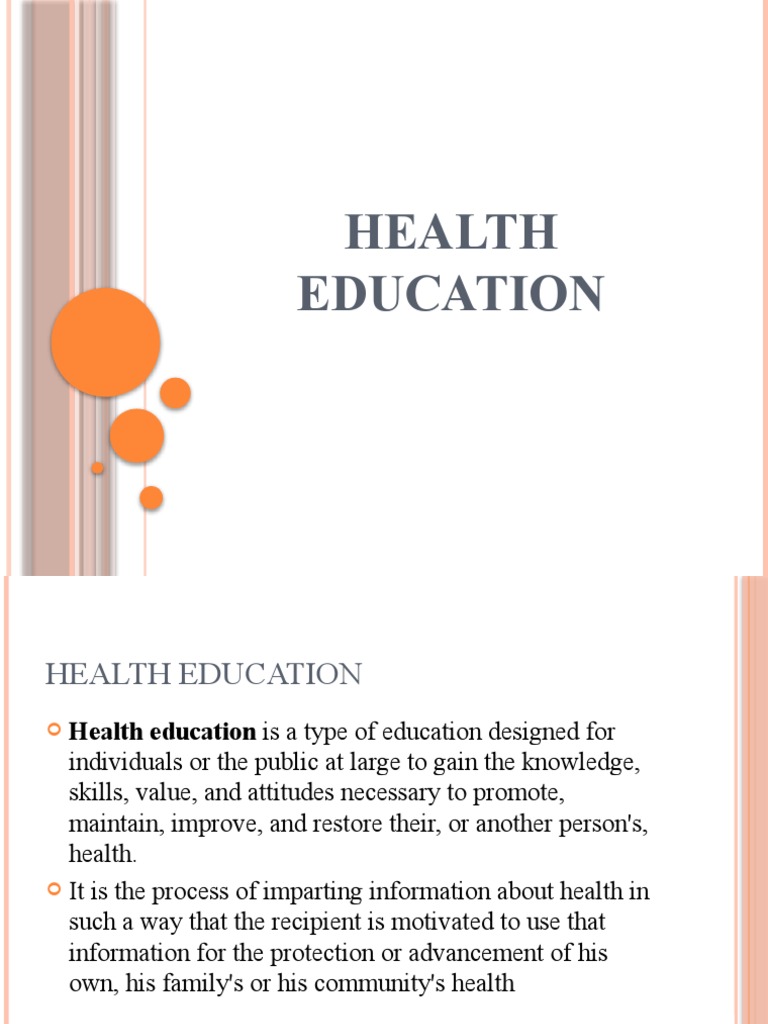 Health education pdf health education preventive healthcare