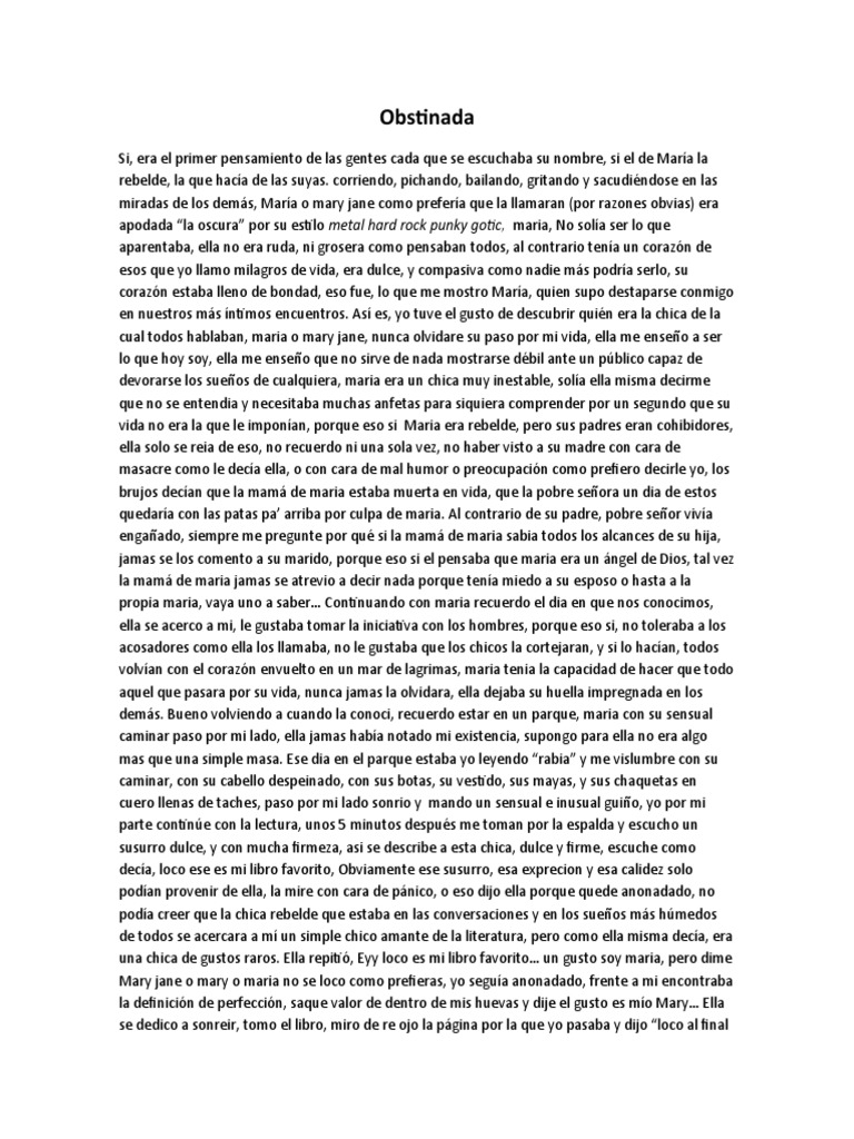 Obstinada | PDF | Amor