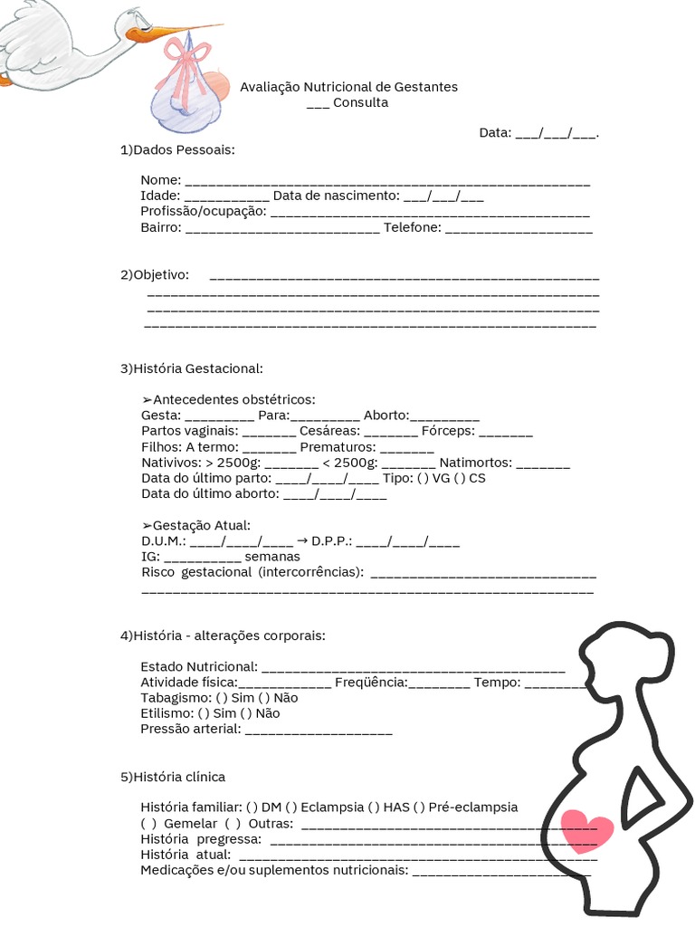 Anamnese gestante grátis | PDF | Gravidez | Gravidez humana
