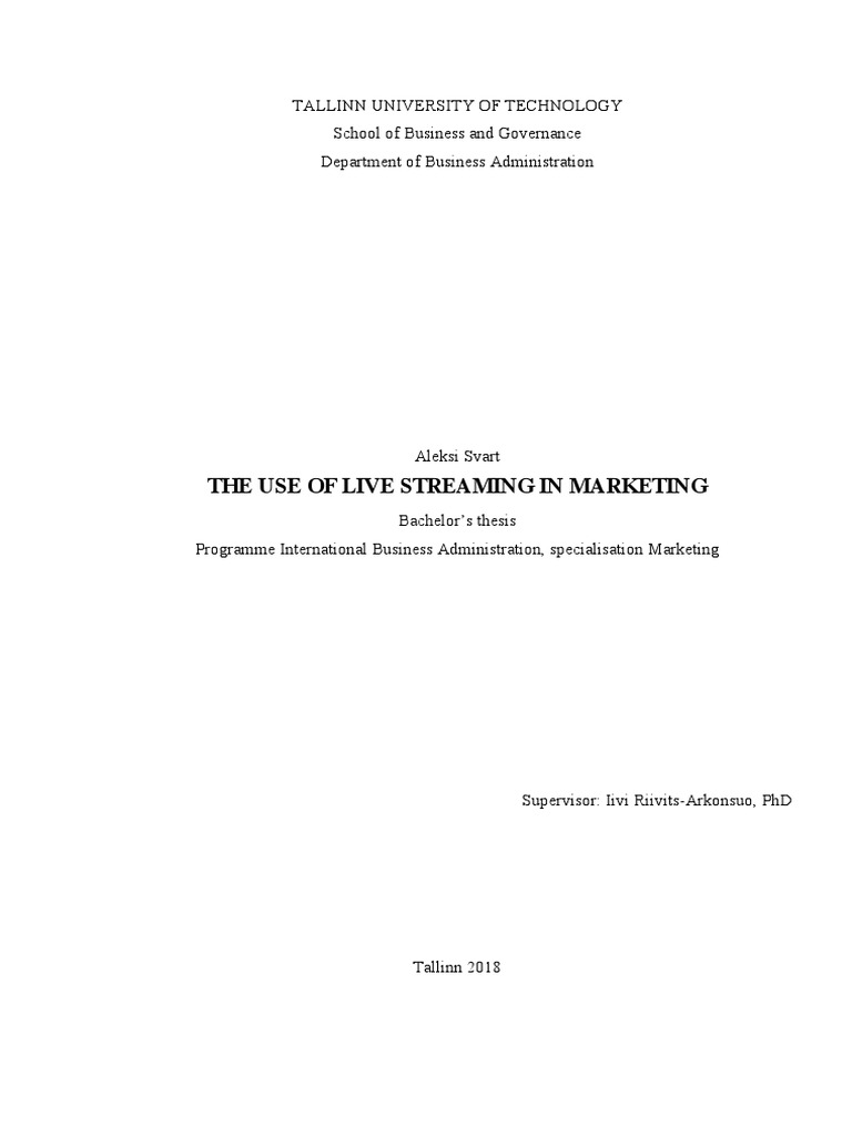 Live Streaming in Marketing Strategies | PDF | Digital Marketing ...