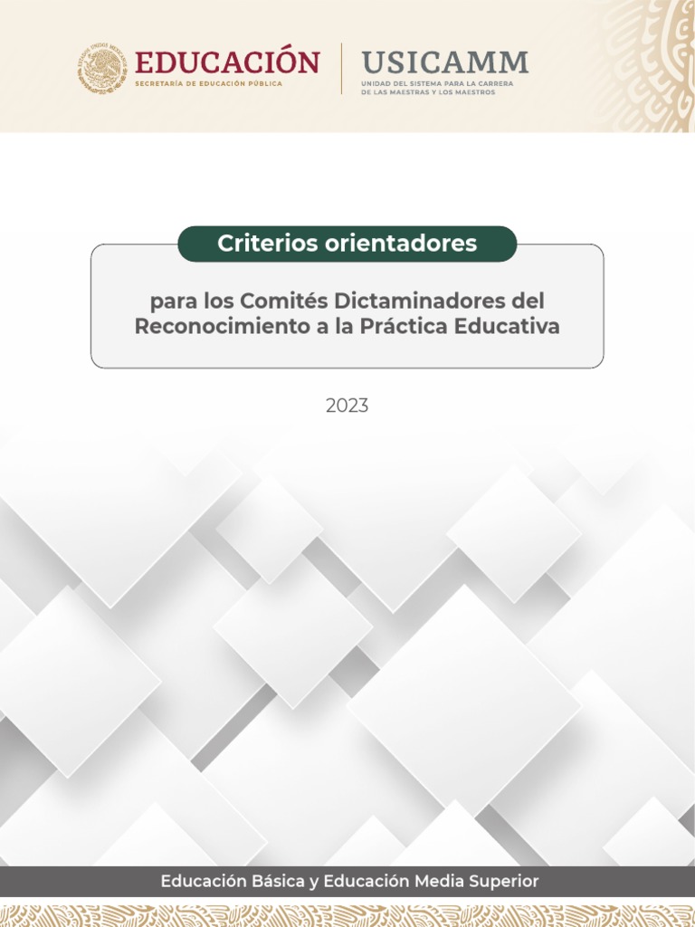 Criterios para Comités Educativos 2023 | PDF | Educación primaria