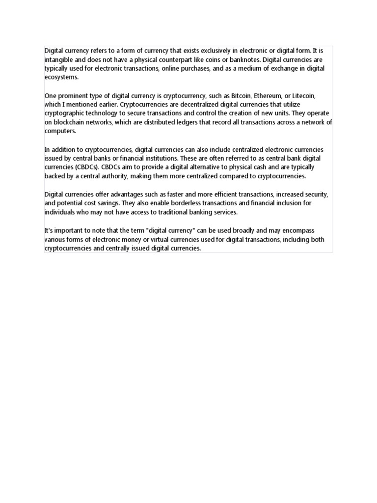 Digital Currency PDF