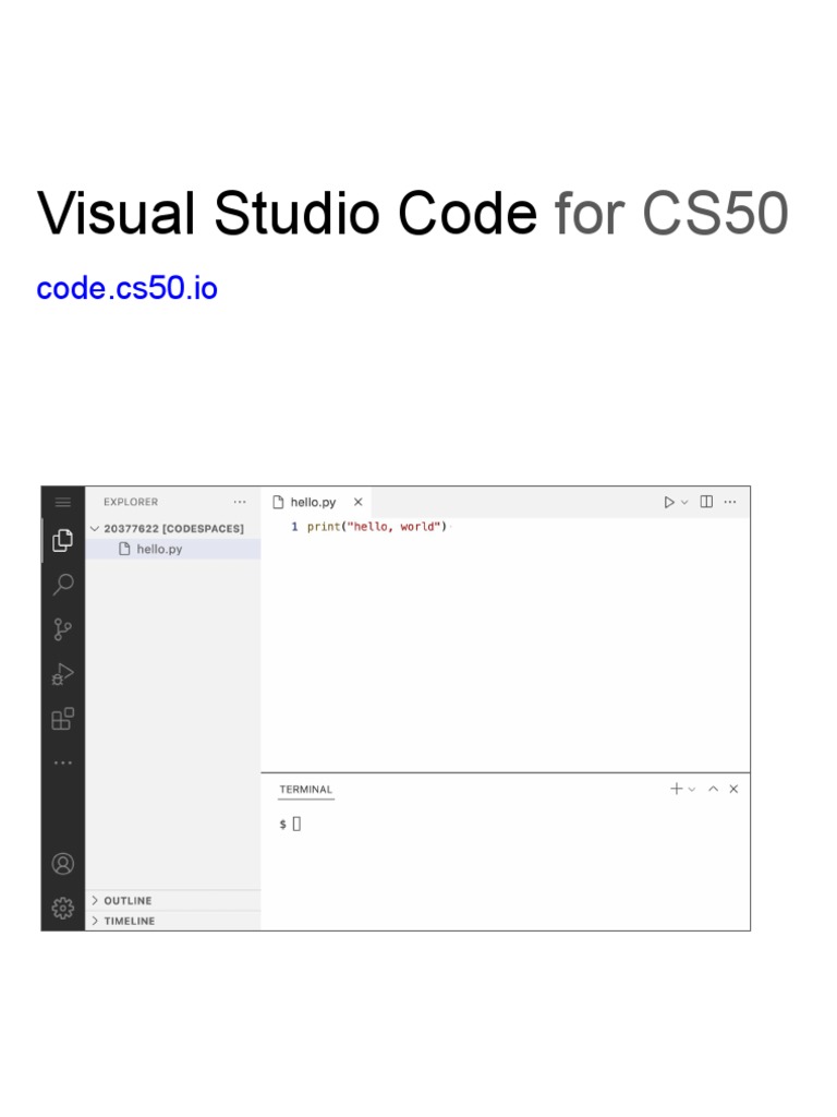 Visual studio code for cs50 pdf