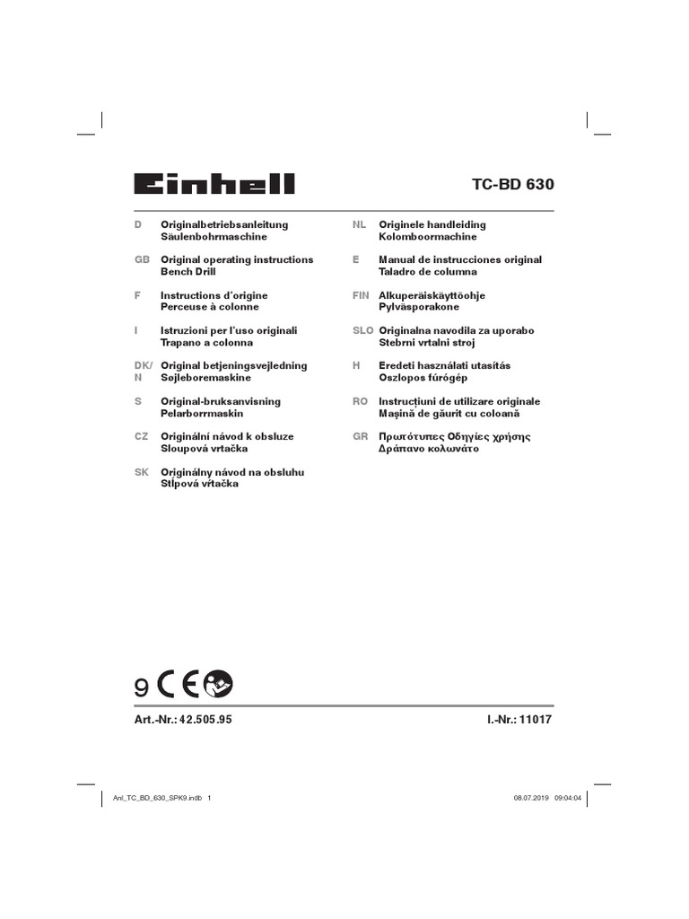 RG-EC 2240 TC - Pièces de rechange / Accessoires - Einhell Service