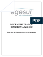 Informe de Trabajo Remoto Marzo Abril 2020