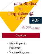 Graduate Studies in Linguistics at USC