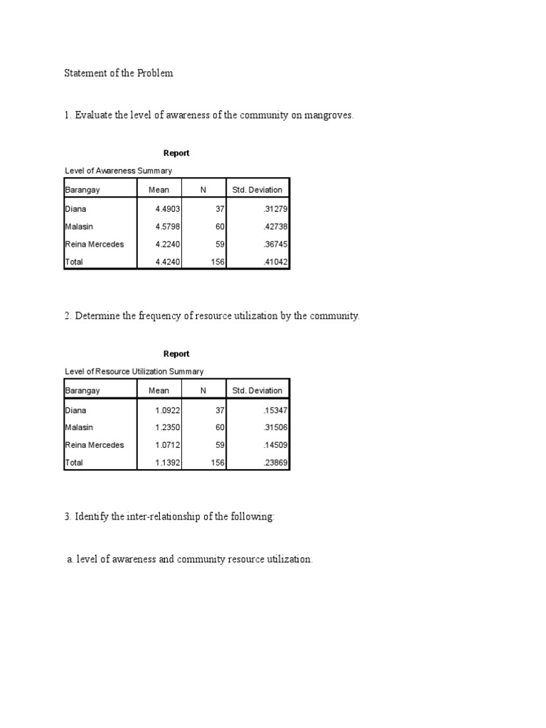Statement of The Problem | PDF