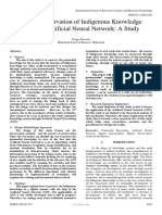 Digital Preservation of Indigenous Knowledge Through Artificial Neural Network A Study