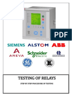 Testing of Relays and Detailed Procedure