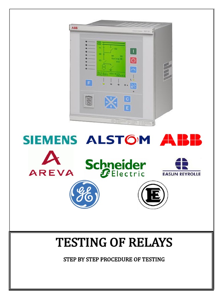 Testing of Relays and Detailed Procedure PDF Electric Generator Relay