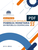 Boletin de Estadisticas Oficiales de Pobreza Monetaria 2022