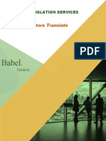 Babel MEDICAL TRANSLATION SERVICES PROPOSAL