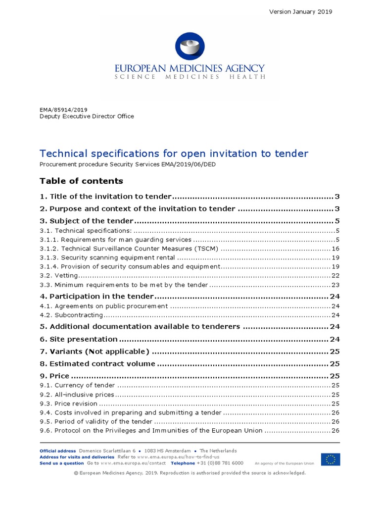 ENTender Specifications PDF Business