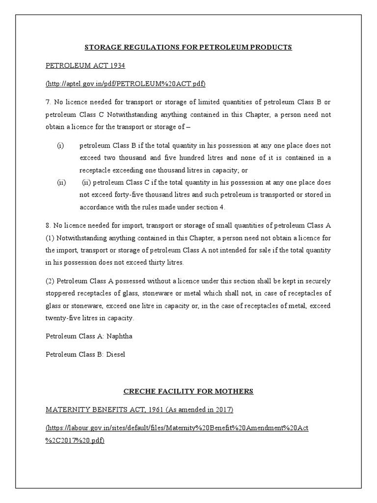 Storage Regulations For Petroleum Products PDF