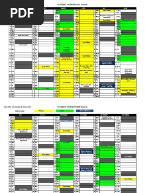SCD Academic Calendar 2023 | PDF | Schools | Religious Holidays