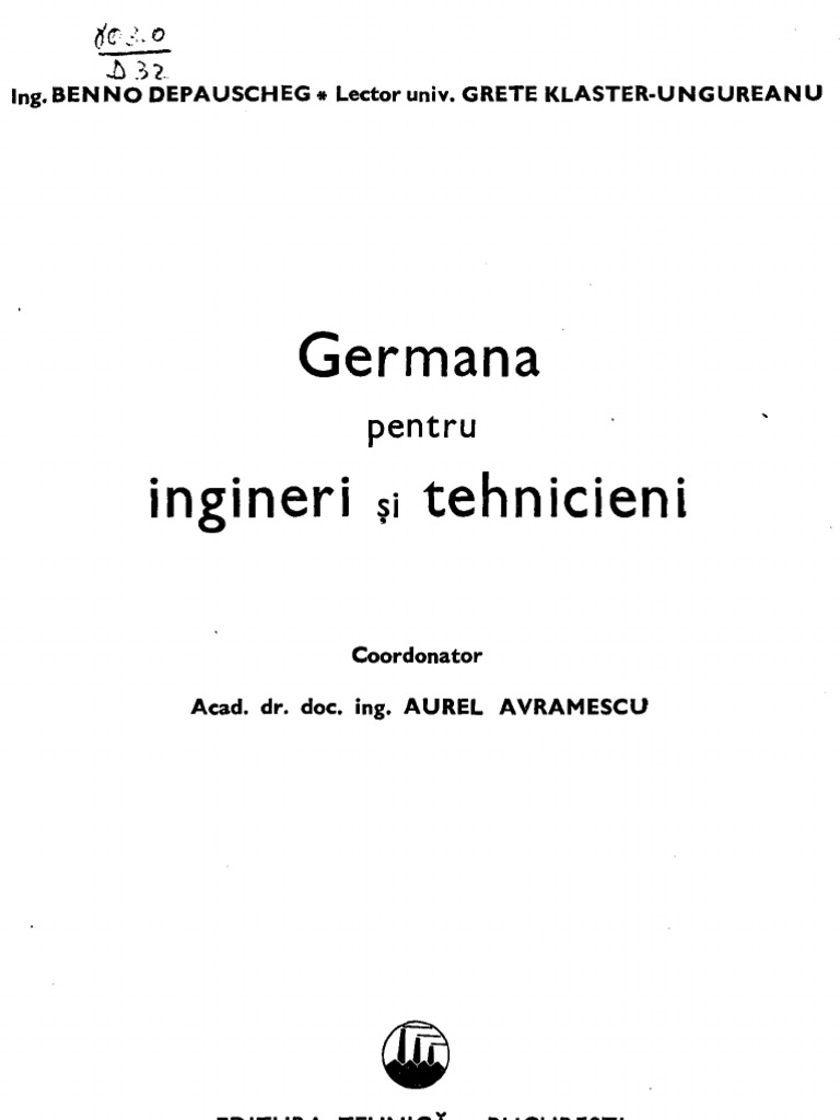 Germana Pentru Ingineri Si Tehnicieni