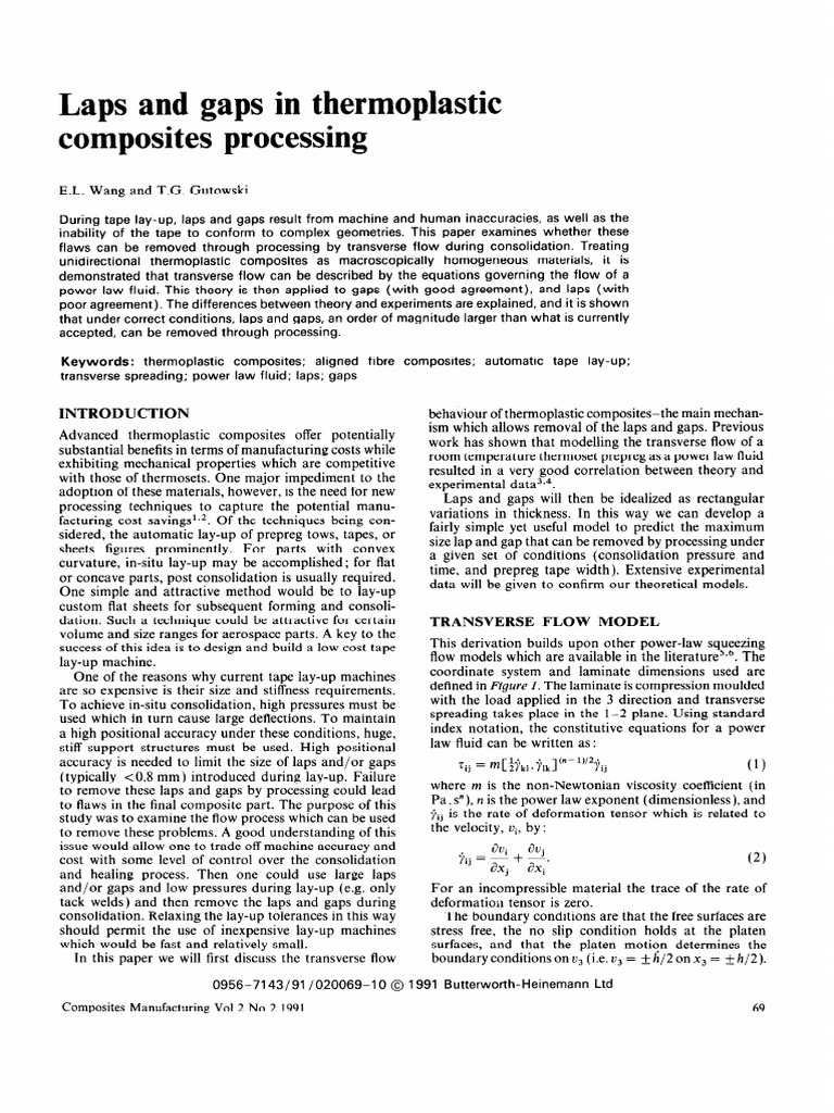 Removing Laps and Gaps in Composites | PDF | Composite Material | Fluid ...