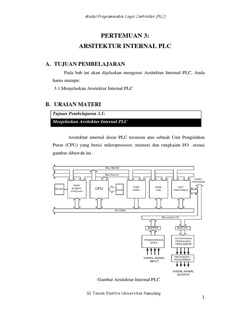 Arsitektur Internal PLC | PDF