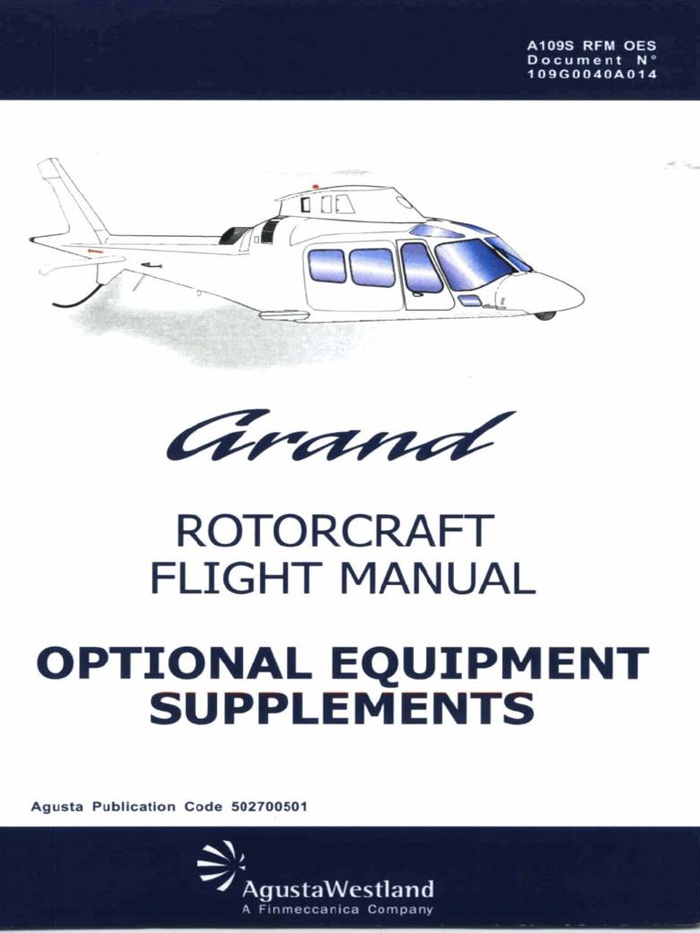 Rotorcraft Flight Manual Optional Equipment Supplements