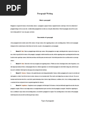Paragraph Writing