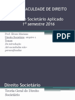 FDUFG - Direito Societário Aplicado - Slide 1 - Teoria Geral Do Direito Societário (1sem2016)