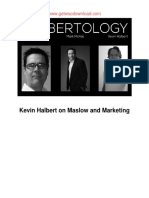 Kevin Halbert On Maslow and Marketing