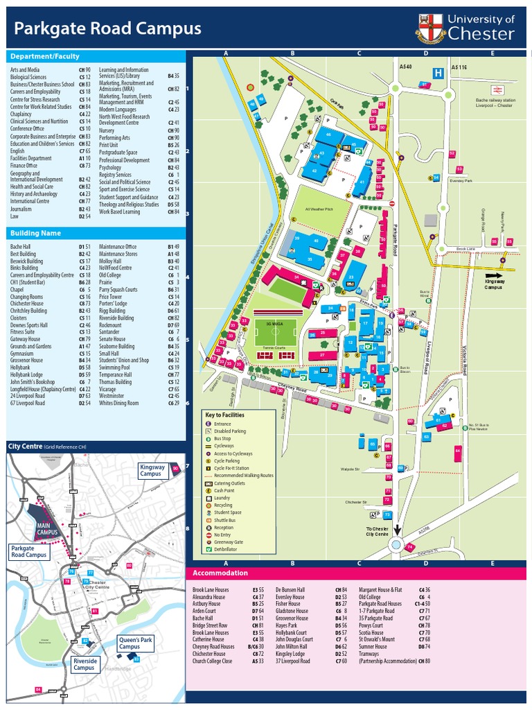 Chester Campus Map With Key PDF Science