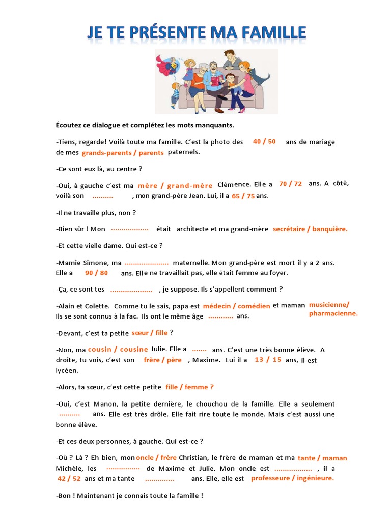 CO LA FAMILLE A1 | PDF