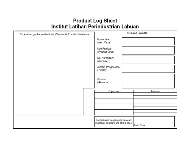 Product Log Sheet | PDF | Computers