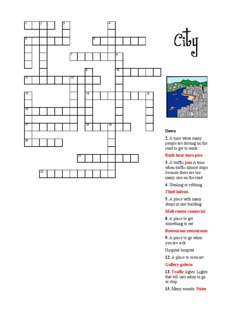 City Crossword PDF City Crossword PDF