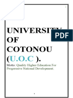 Completed Drated C.O.U Benin Republic 2023