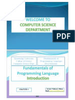 CHAPTER1 CS Level1 Introduction To Fundamentals of Programming Language