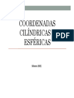 Sistemas de Coordenadas Cilíndricas y Esféricas en El Espacio