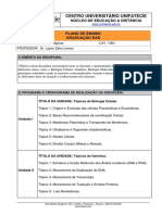 PLANO DE ENSINO - Bases Biológicas