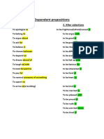 Dependent Prepositions