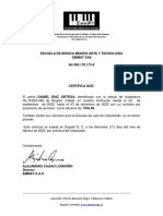 Certificado Laboral Daniel Diaz o