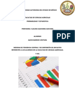 Medidas de Tendencia Central y de Dispersión de 200 Datos Referentes A Los Alumnos de La Facultad de Ciencias Agrícolas.