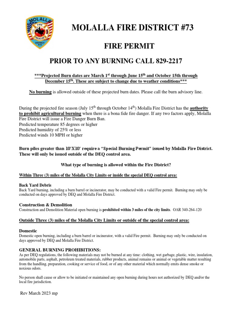 Burn Permit 23 24 PDF Fires Incineration