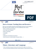 Meet-A-German 2021 - Ideas For Presentations