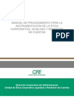 Manual de Procedimiento para La Instrumentacion de La Etica Corporativa Igualdad y Rendicion de Cuentas