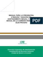 Manual para La Prevencion Atencion y Sancion Del Hostigamiento Sexual y Acoso Sexual en La Cfe.