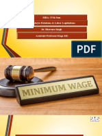 MBA - IVth Sem - Unit 4 - The Payment of Minimum Wages Act, 1948