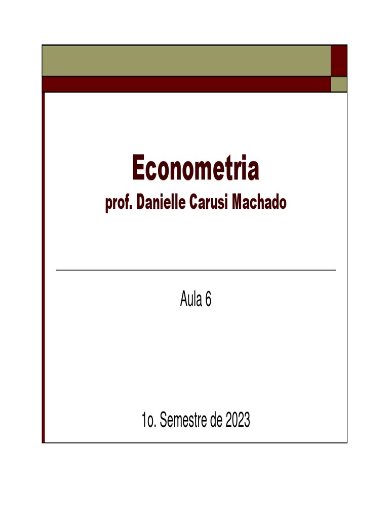 Variância do Estimador MQO e Precisão | PDF | Estimador | Variação