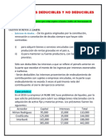 Tarea Gastos Deducibles y No Deducibles