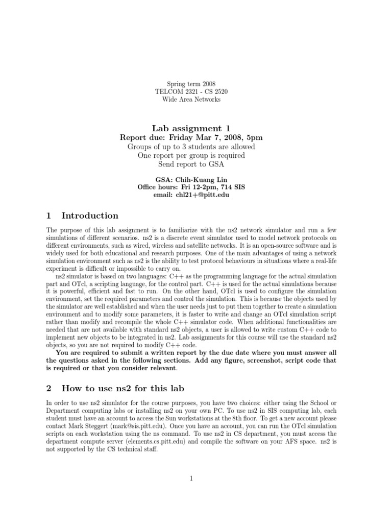 Lab Assignment 1 | PDF | Simulation | Parameter (Computer Programming)