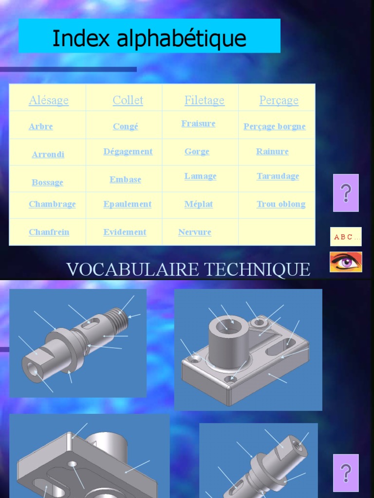 Vocabulaire Technique Pdf Vis De Fixation Perçage