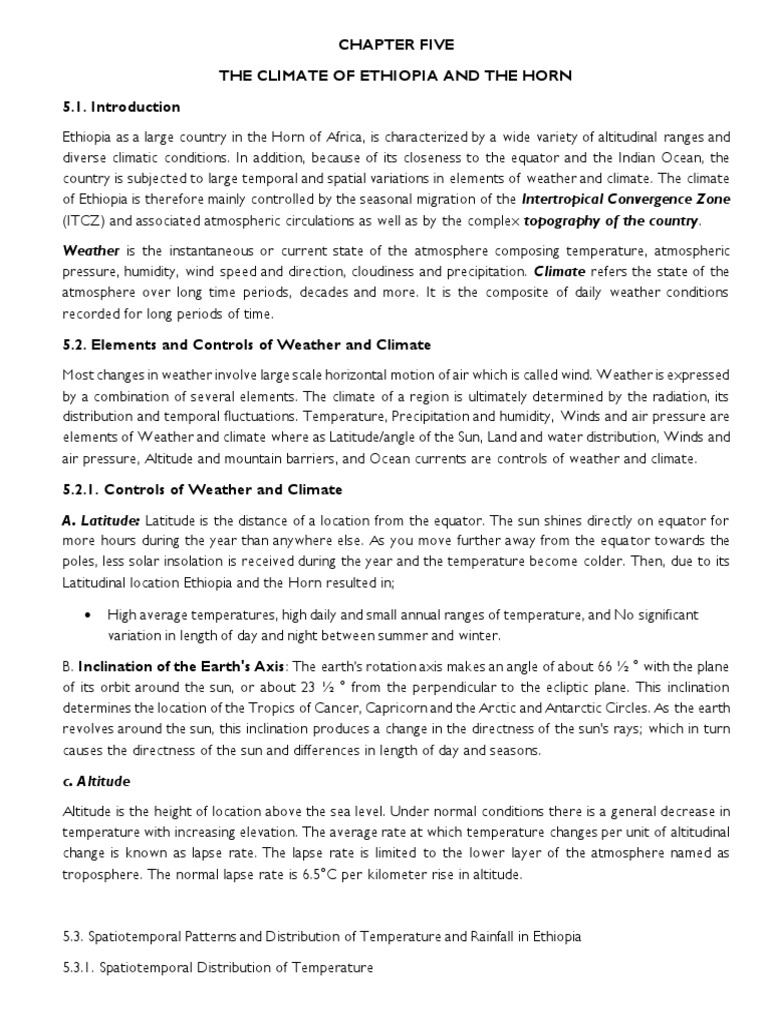 Unit Five Lecture Note | PDF | Climate Change | Climate