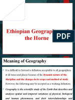Introduction To Ethiopian Geography and The Horn