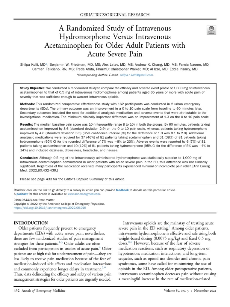 Hidromorfona IV X Acetaminofeno IV PDF Opioid Analgesic