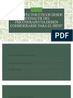 Que Aspectos Éticos Desde Quehacer Del Psicoterapeuta